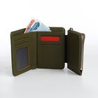 Кошелёк женский на магните, цвет зелёный - фото 23909583