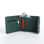 Кошелёк женский на магните, цвет зелёный - фото 23909593