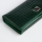 Кошелёк женский на магните, цвет зелёный - фото 23918336