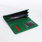 Кошелёк женский на магните, цвет зелёный - фото 23918337