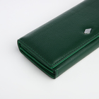 Кошелёк женский на магните, цвет зелёный - фото 23918344