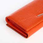 Кошелёк женский на магните, цвет оранжевый - фото 23899194