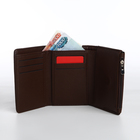 Кошелёк женский на магните, цвет коричневый - фото 23909611