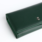 Кошелёк женский на магните, цвет зелёный - фото 23961639