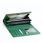 Кошелёк женский на магните, цвет зелёный - фото 23961640
