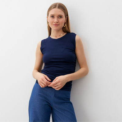 Майка женская MINAKU: Basic line, размер 46, тёмно-синяя