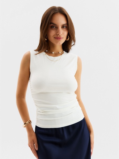 Майка женская MINAKU: Basic line, размер 44, цвет экрю