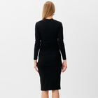 Платье женское со сборкой MINAKU: Casual Collection цвет черный ,р-р 48 - Фото 5