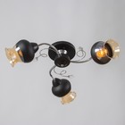 Люстра потолочная BayerLux «Авиталь», 3хЕ27, 40 Вт, чёрно-хромовый, 53×53×23 см - фото 23925570