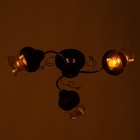 Люстра потолочная BayerLux «Авиталь», 3хЕ27, 40 Вт, чёрно-хромовый, 53×53×23 см - фото 23925571