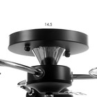 Люстра потолочная BayerLux «Авиталь», 3хЕ27, 40 Вт, чёрно-хромовый, 53×53×23 см - фото 23925573