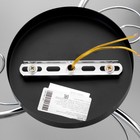 Люстра потолочная BayerLux «Авиталь», 3хЕ27, 40 Вт, чёрно-хромовый, 53×53×23 см - фото 23925578