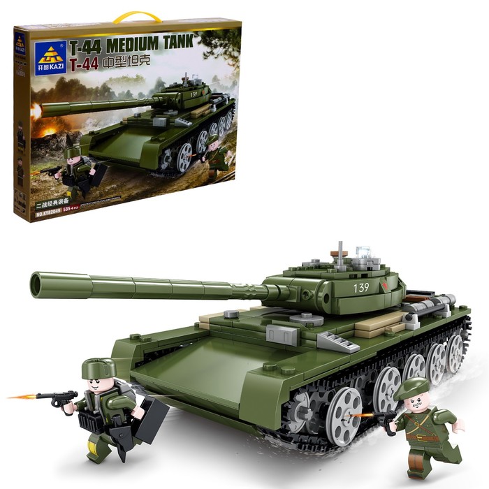 УЦЕНКА Конструктор Армия «Танк Т-44», свет, 535 деталей - Фото 1