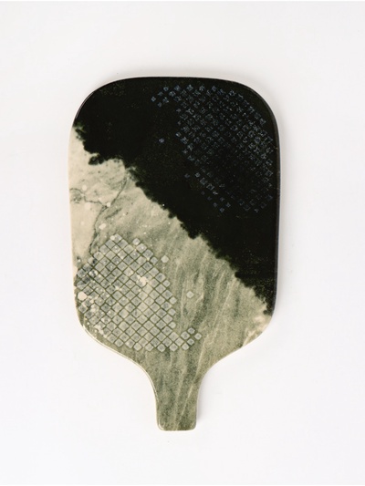 Блюдо керамическое «Стоун», 29.7×17.5 см, серое, Dolce Ceramo