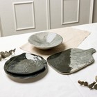 Блюдо керамическое «Стоун», 29.7х17.5 см, цвет серый - фото 4439632