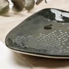Тарелка керамическая «Стоун», 18 х 18 см, цвет темно-серый - Фото 4