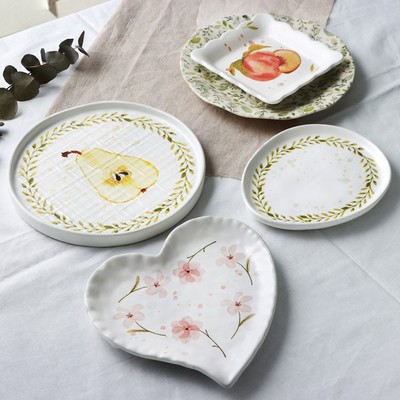 Тарелка керамическая «Летний день», 21.5 см, белая