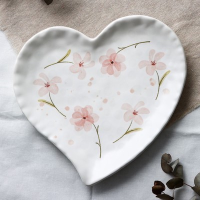 Тарелка керамическая «Летний день», 19×18 см, белая