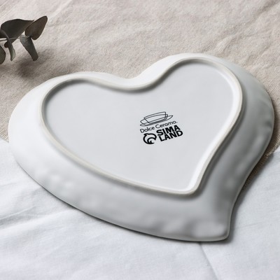 Тарелка керамическая «Летний день», 19×18 см, белая