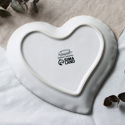 Тарелка керамическая «Самоцвет», 19 х 18 см, цвет бежевый