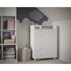 Комод пеленальный детский ИНКАНТО OSKAR V 800/5, 84×45×101 см, 5 ящиков, белый 10392744