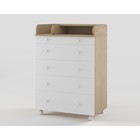 Комод пеленальный детский ИНКАНТО OSKAR V 800/5, 84х45х101 см., 5 ящиков, цвет дуб/белый - Фото 2