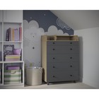 Комод пеленальный детский ИНКАНТО OSKAR V 800/5, 84х45х101 см., 5 ящиков, цвет дуб/графит - Фото 1