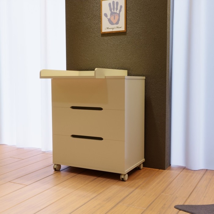 Комод пеленальный детский ИНКАНТО Anniken ECCO 800/3, 83×45×97 см, 3 ящика, белый - Фото 1