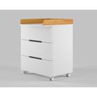 Комод пеленальный детский ИНКАНТО Anniken ЕCCO 800/3, 83х45х97 см., 3 ящика, цвет белый/бук - Фото 5