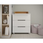 Комод пеленальный детский ИНКАНТО Anniken ЕCCO 800/3, 83х45х97 см., 3 ящика, цвет белый/бук - Фото 1
