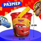 Ведро детское для игры с песком «Тачки», пластик, 1 л - Фото 2
