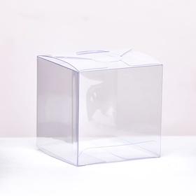 Складная коробка из PVC, прозрачная, 8×8×8 см, набор 5 шт.
