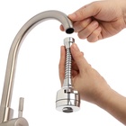 Аэратор ZEIN Z3594, поворотный, гибкий, с регулировкой потока, 2 режима, хром - Фото 10