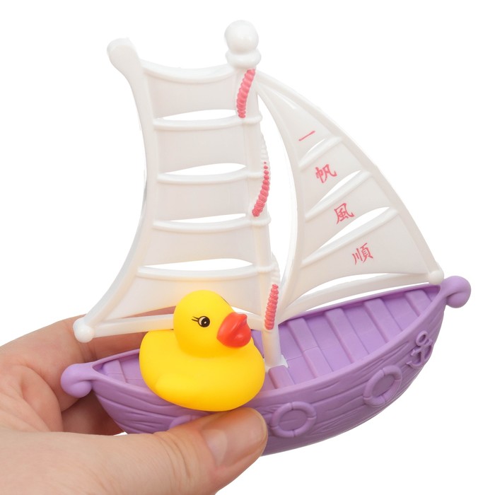 Набор резиновых игрушек для ванны «Уточки на корабле», 7 предметов, цвет МИКС, Крошка Я