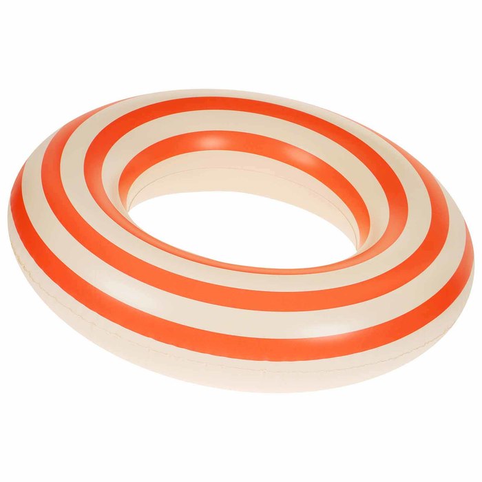 Круг для плавания 90 см, цвет белый/оранжевый