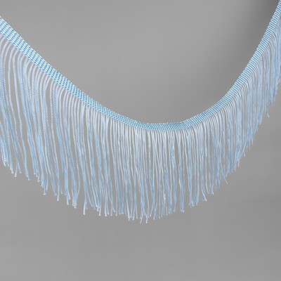 Тесьма декоративная «Бахрома», 10 см, 5 ± 0,5 м, цвет небесно-голубой