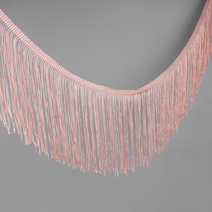 Тесьма декоративная «Бахрома», 15 см, 5±0.5 м, нежно-персиковая - Фото 1