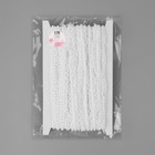 Рюш кружевной, с бусинами, 17 мм, 4.5±0.5 м, белый - Фото 3