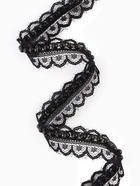 Рюш кружевной, с бусинами, 17 мм, 4.5±0.5 м, чёрный - Фото 2