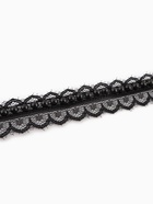 Рюш кружевной, с бусинами, 17 мм, 4.5±0.5 м, чёрный - Фото 3