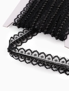 Рюш кружевной, с бусинами, 17 мм, 4.5±0.5 м, чёрный - Фото 4