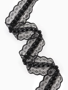 Рюш кружевной, с бусинами, 40 мм, 4.5±0.5 м, чёрный - Фото 2