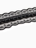 Рюш кружевной, с бусинами, 40 мм, 4.5±0.5 м, чёрный - Фото 3