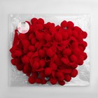 Тесьма декоративная с помпонами, 35±5 мм, 9.1±0.5 м, красная - Фото 2