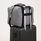 Сумка дорожная на молнии, длинный ремень, цвет серый - фото 23918497