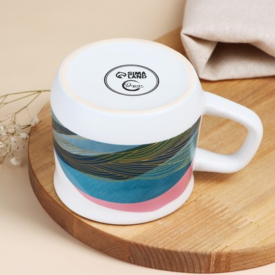 Кружка керамическая «Горы», 380 мл, цвет белый