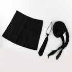 Карнавальный набор «Готическая девчонка», р. XXS: парик, юбка, галстук - Фото 4