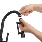 Аэратор ZEIN Z3631, поворотный, регулируемый, угловой, 2 режима, черный 9931947