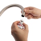 Аэратор ZEIN Z3632-1, поворотный, на шарнире, с красным вентилятором, хром/прозрачный 9931948