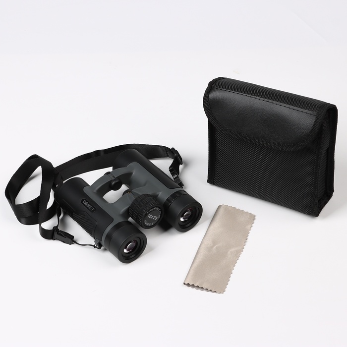 Бинокль «Эксперт», 10×25, с чехлом, серый - Фото 1